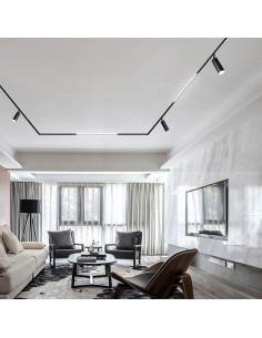 7967-Faretto LED COB da Binario Magnetico  V UGR Colore Nero  -1 2