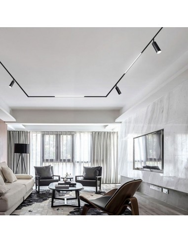 7967-Faretto LED COB da Binario Magnetico  V UGR Colore Nero  -2