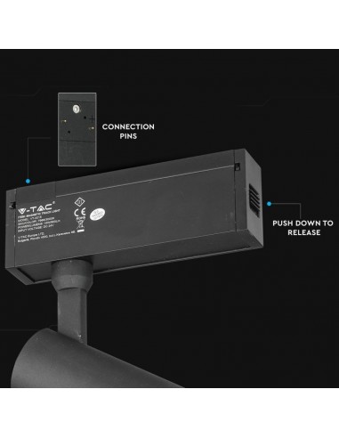 7967-Faretto LED COB da Binario Magnetico  V UGR Colore Nero  -5