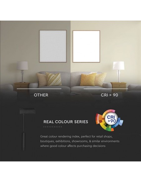 Lampadario a Sospensione Lineare LED 15W IP20 24V Nero 4000K