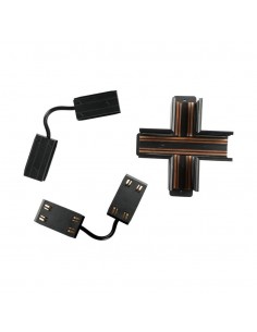 7974-Connettore a Croce per Binari Magnetici Colore Nero-1 2