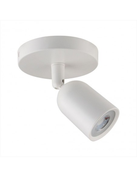 7980-Portafaretto LED Montaggio a Plafone Rotondo GU Orientabile Colore Bianco-1