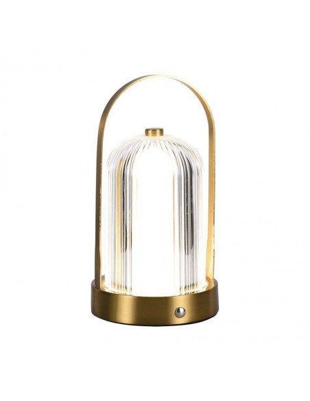 7989-Lampada LED da Tavolo  x Colore Oro francese Ricaricabile con USB C Touch Dimmerabile in-1
