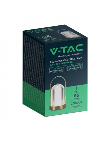 7989-Lampada LED da Tavolo  x Colore Oro francese Ricaricabile con USB C Touch Dimmerabile in-2