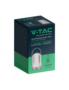 7990-Lampada LED da Tavolo  x Colore Cromo Ricaricabile con USB C Touch Dimmerabile in-1 2