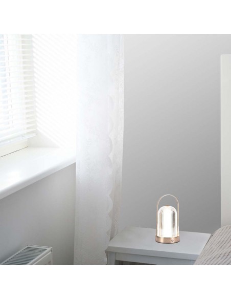 7991-Lampada LED da Tavolo  x Colore Bronzo antico Ricaricabile con USB C Touch Dimmerabile in-5