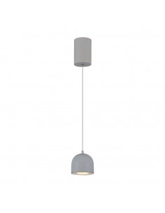 7992-Lampadario LED a Sospensione  a Forma di Coppa in Metallo Øxcm  Colore Grigio Chiaro-1