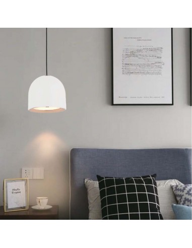 7993-Lampadario LED a Sospensione  a Forma di Coppa in Metallo Øxcm  Colore Bianco-4