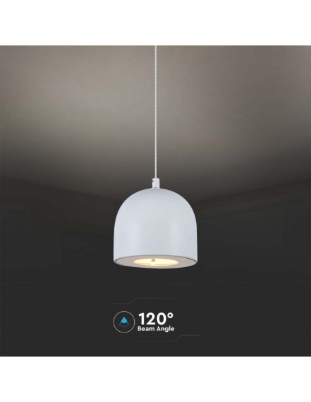 Lampadario LED a Sospensione 8.5W a Forma di Coppa in Metallo Ø10*162cm 3000K Bianco