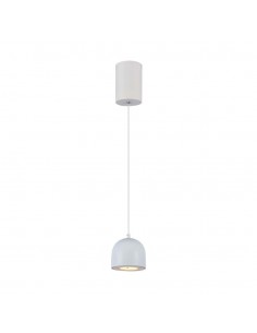 7995-Lampadario LED a Sospensione  a Forma di Coppa in Metallo Øxcm Regolabile  Touch On/Off Colore Grigio Chiaro-1