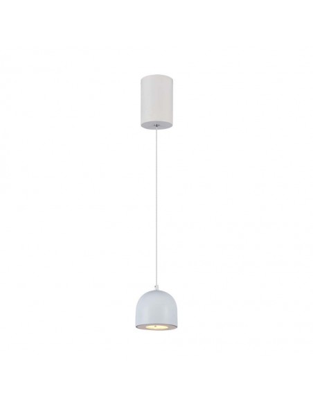 7995-Lampadario LED a Sospensione  a Forma di Coppa in Metallo Øxcm Regolabile  Touch On/Off Colore Grigio Chiaro-1