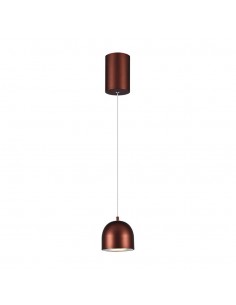 7997-Lampadario LED a Sospensione  a Forma di Coppa in Metallo Øxcm Regolabile  Touch On/Off Colore Rame-1