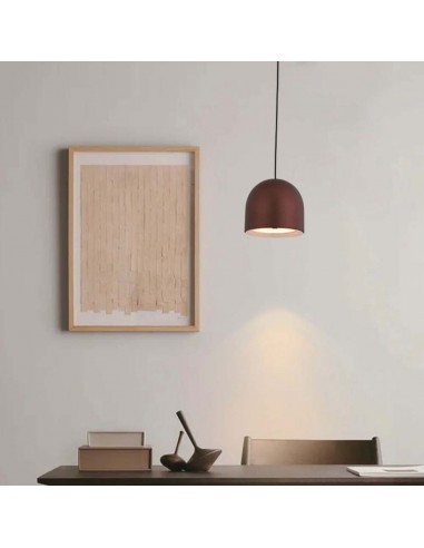 7997-Lampadario LED a Sospensione  a Forma di Coppa in Metallo Øxcm Regolabile  Touch On/Off Colore Rame-4