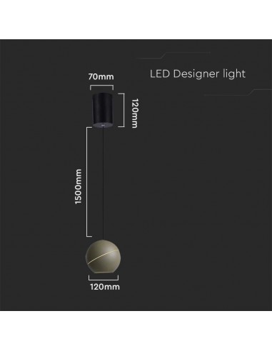 8000-Lampadario LED a Sospensione  a Forma di Coppa in Metallo Øxcm  Colore Champagne-2