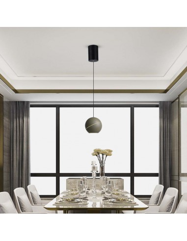 8000-Lampadario LED a Sospensione  a Forma di Coppa in Metallo Øxcm  Colore Champagne-3