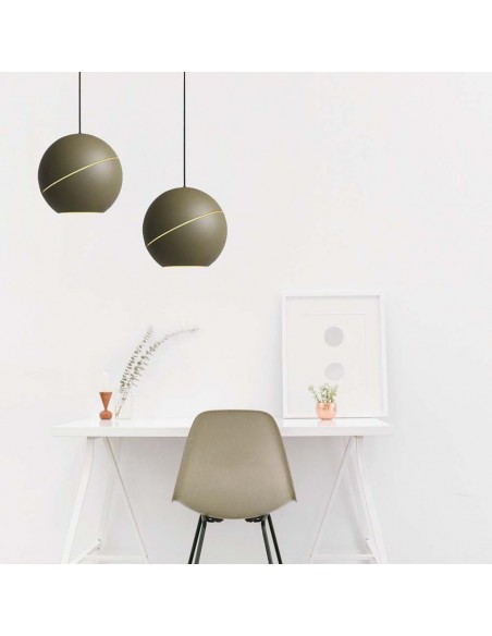 8000-Lampadario LED a Sospensione  a Forma di Coppa in Metallo Øxcm  Colore Champagne-4