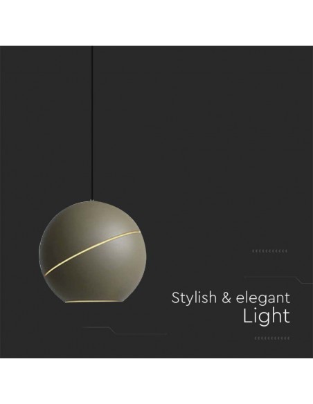 8000-Lampadario LED a Sospensione  a Forma di Coppa in Metallo Øxcm  Colore Champagne-7