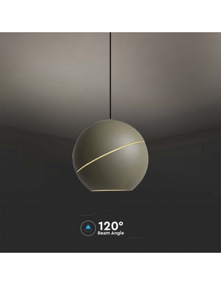 Lampadario LED a Sospensione 8.5W a Forma di Coppa in Metallo Ø12*162cm 3000K Champagne