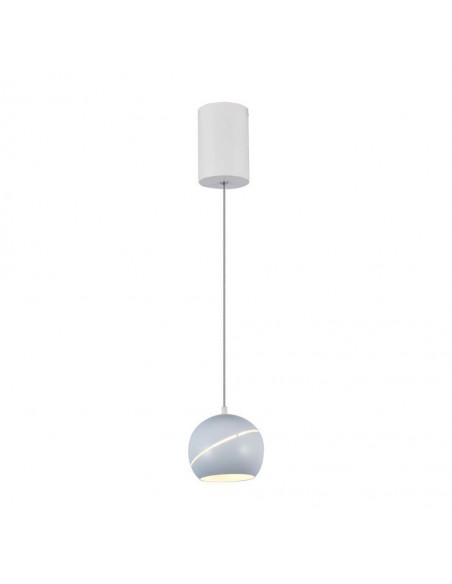 8002-Lampadario LED a Sospensione  a Forma di Campana in Metallo Colore Bianco Øxcm Regolabile Touch On/Off -1