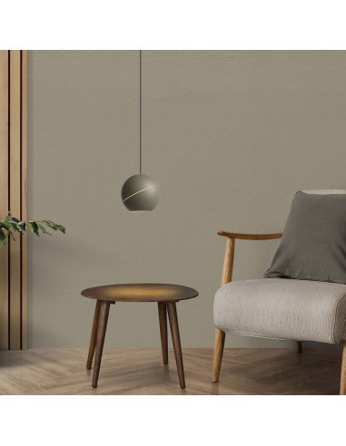 8003-Lampadario LED a Sospensione  a Forma di Campana in Metallo Colore Champagne Oro Øxcm Regolabile Touch On/Off -4