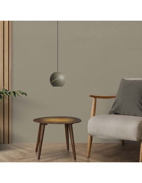 8003-Lampadario LED a Sospensione  a Forma di Campana in Metallo Colore Champagne Oro Øxcm Regolabile Touch On/Off -4