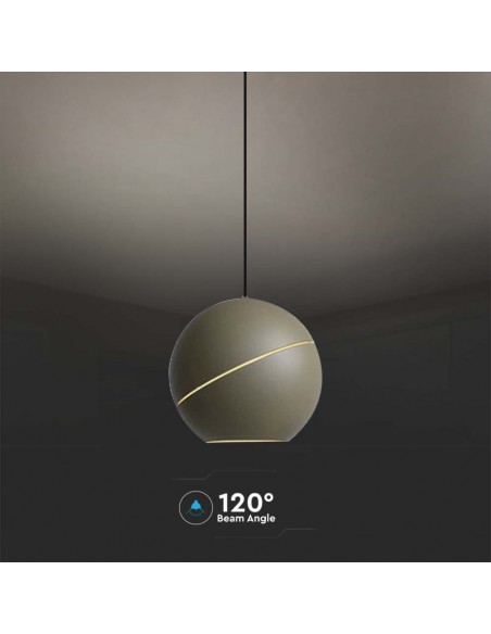 Lampadario LED a Sospensione 8.5W a Forma di Campana in Metallo Champagne Oro Ø12x160cm Regolabile Touch On/Off 3000K
