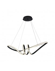 8010-Lampadario LED a Sospensione  in Metallo dal Design Moderno xcm Colore Nero -1