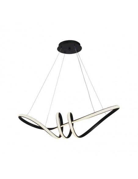 8010-Lampadario LED a Sospensione  in Metallo dal Design Moderno xcm Colore Nero -1