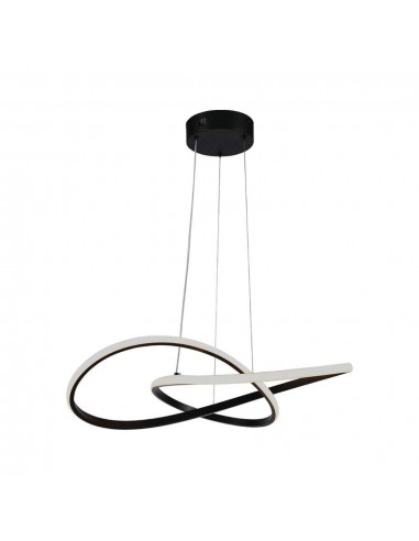 8012-Lampadario LED a Sospensione  Decorativo in Metallo dal Design Moderno xcm Colore Nero -1