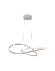 8013-Lampadario LED a Sospensione  Decorativo in Metallo dal Design Moderno xcm Colore Bianco -1