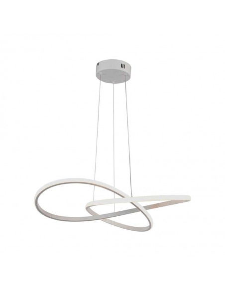 8013-Lampadario LED a Sospensione  Decorativo in Metallo dal Design Moderno xcm Colore Bianco -1
