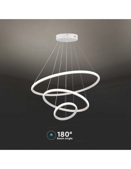 Lampada Decorativa a Sospensione LED 32W 600*400*200 Corpo Bianco 3000K