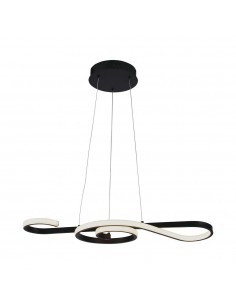 8020-Lampadario LED a Sospensione  in Metallo dal Design Moderno xcm Colore Nero -1