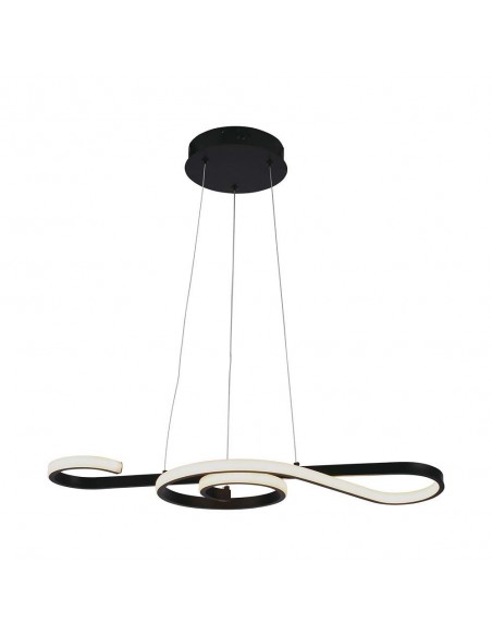 8020-Lampadario LED a Sospensione  in Metallo dal Design Moderno xcm Colore Nero -1