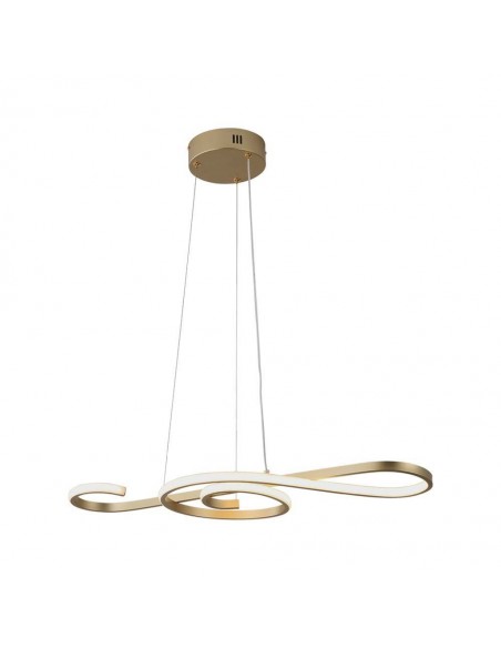 8021-Lampadario LED a Sospensione  in Metallo dal Design Moderno xcm Verniciato Oro -1