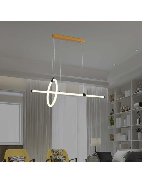 8022-Lampadario LED a Sospensione  dal Design Moderno Colore Nero -3