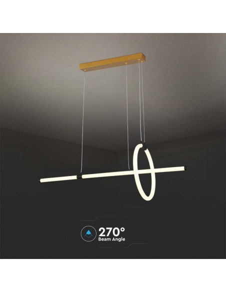 Lampadario LED a Sospensione 16W dal Design Moderno Nero 3000K