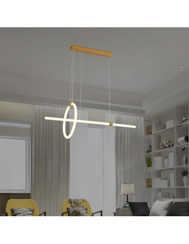 8023-Lampadario LED a Sospensione  dal Design Moderno Colore Oro -3