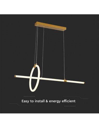 8023-Lampadario LED a Sospensione  dal Design Moderno Colore Oro -6