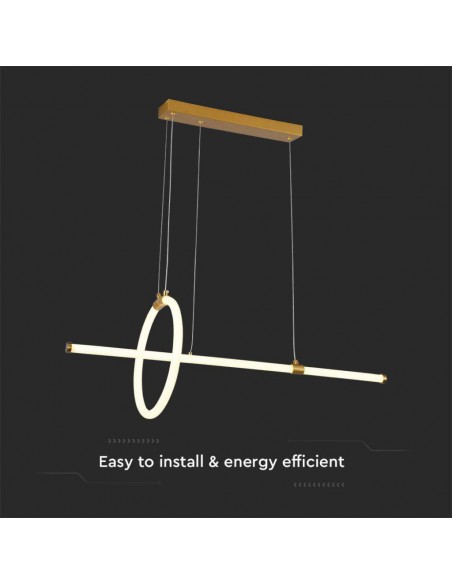 8023-Lampadario LED a Sospensione  dal Design Moderno Colore Oro -6