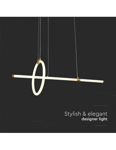 8023-Lampadario LED a Sospensione  dal Design Moderno Colore Oro -7