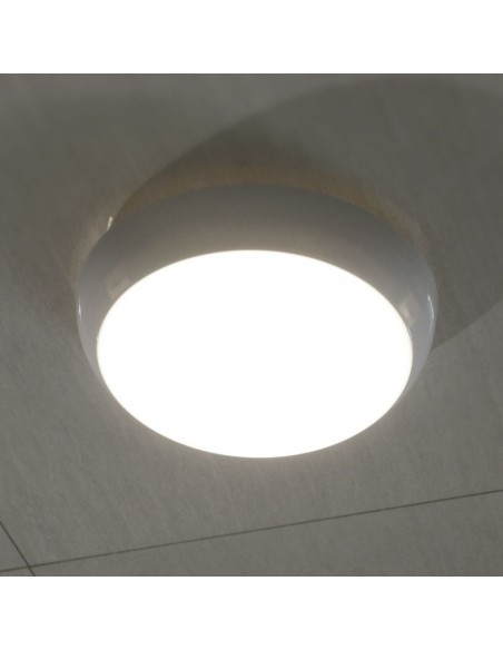 804-24-Plafoniera LED Chip Samsung Rotonda  con Sensore di Movimento a Microonde Colore Bianco in -5