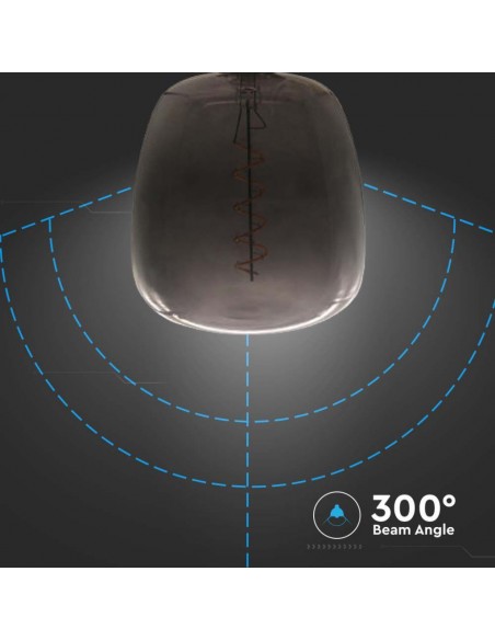 8056-Lampadina LED E  Filamento Forma di Vaso Colore Nero-6