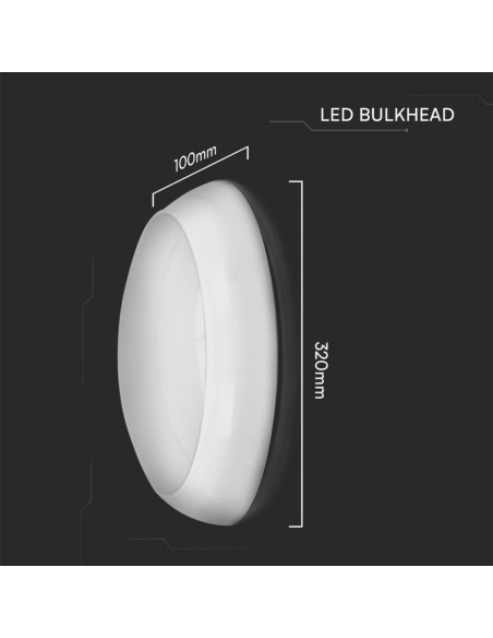 812-24-Plafoniera LED Chip Samsung Rotonda  con Sensore e Kit di Emergenza Colore Bianco in -3