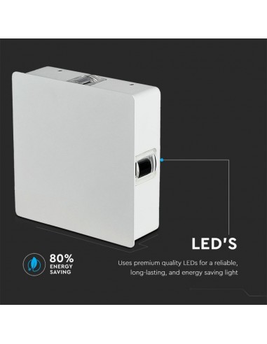 8210-Lampada LED da Muro Quadrato  LM/W Colore Bianco  -5