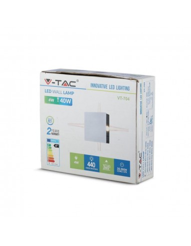 8210-Lampada LED da Muro Quadrato  LM/W Colore Bianco  -6