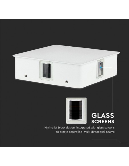 8210-Lampada LED da Muro Quadrato  LM/W Colore Bianco  -7