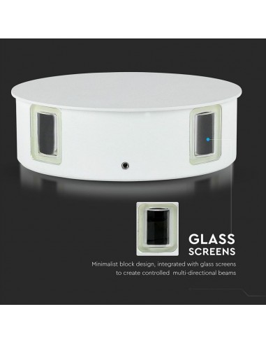 8213-Lampada LED da Muro Rotondo  LM/W Colore Bianco  -6