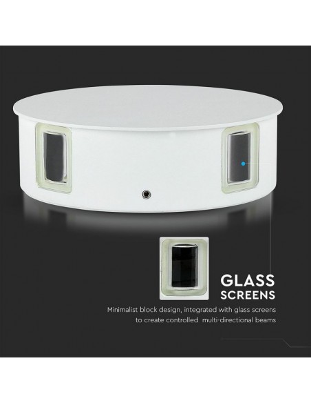 8213-Lampada LED da Muro Rotondo  LM/W Colore Bianco  -6