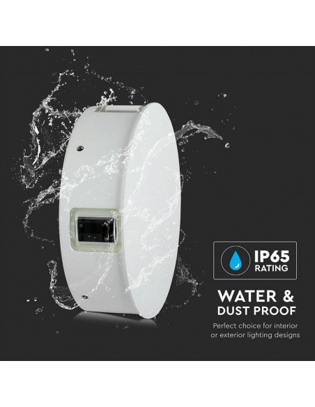 8213-Lampada LED da Muro Rotondo  LM/W Colore Bianco  -7